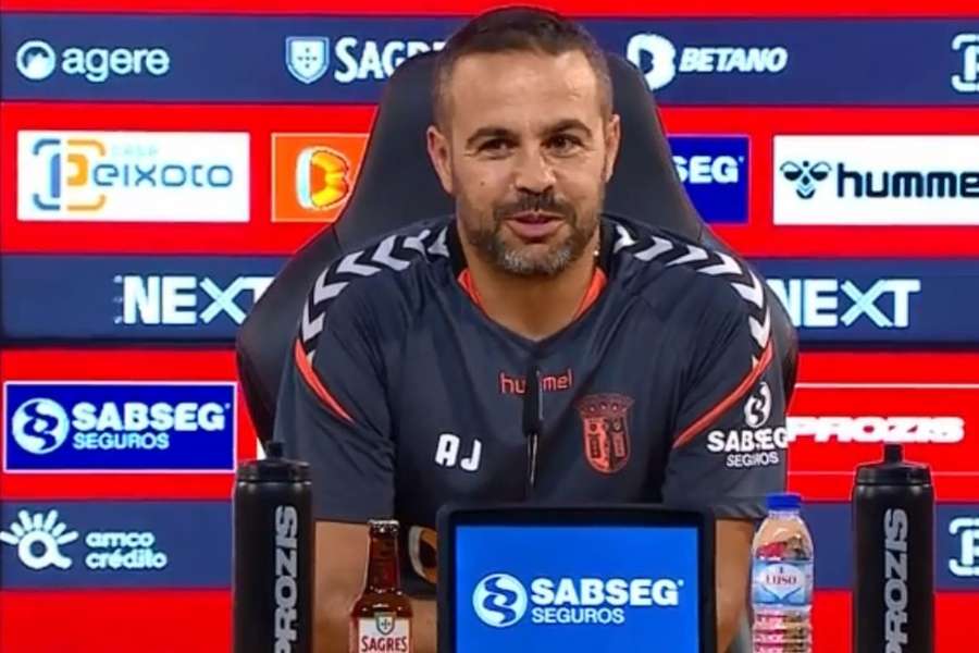 Artur Jorge, treinador do SC Braga, não escondeu ambição de chegar mais acima na tabela