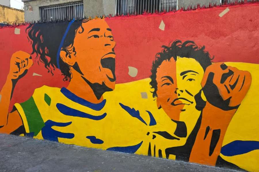 A um ano da Copa Feminina, Salvador ganha mural oficial da FIFA