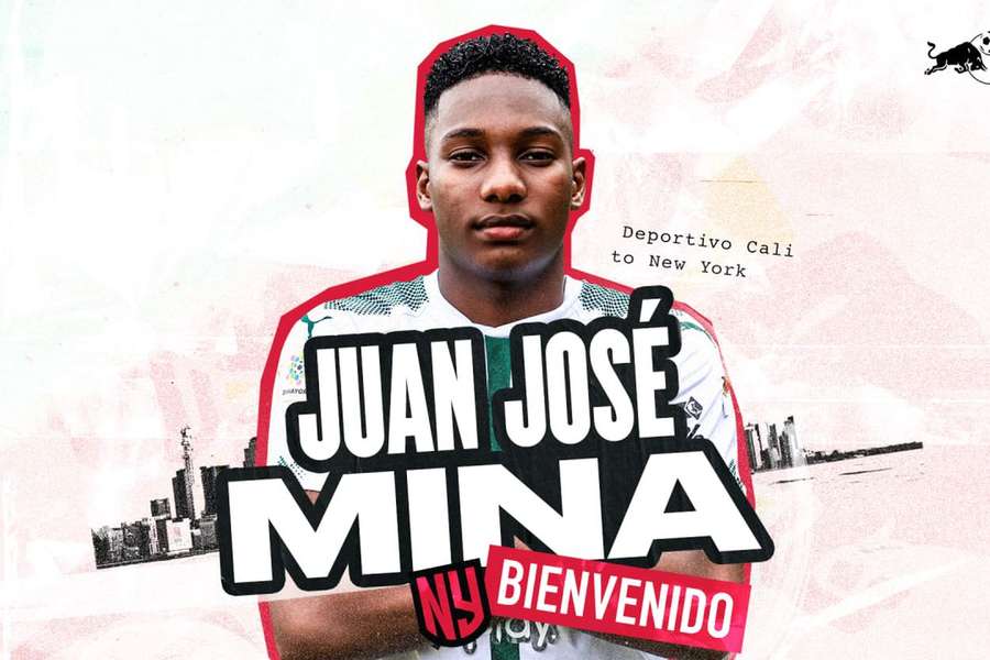 Juan Mina chega cedido pelo New York Red Bulls