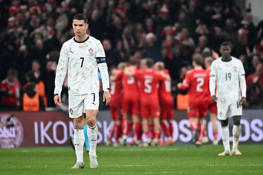Cristiano Ronaldo passou em branco na derrota de Portugal para Dinamarca Cristiano Ronaldo passou em branco na derrota de Portugal para Dinamarca