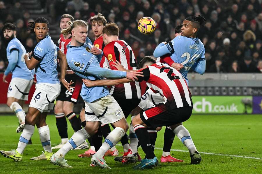 El delantero noruego del Manchester City Erling Haaland