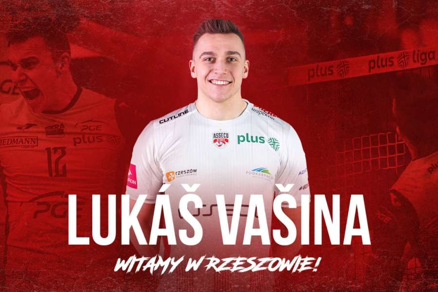 Asseco Resovia ściąga szóstego zawodnika. Lukas Vasina dołączył do klubu