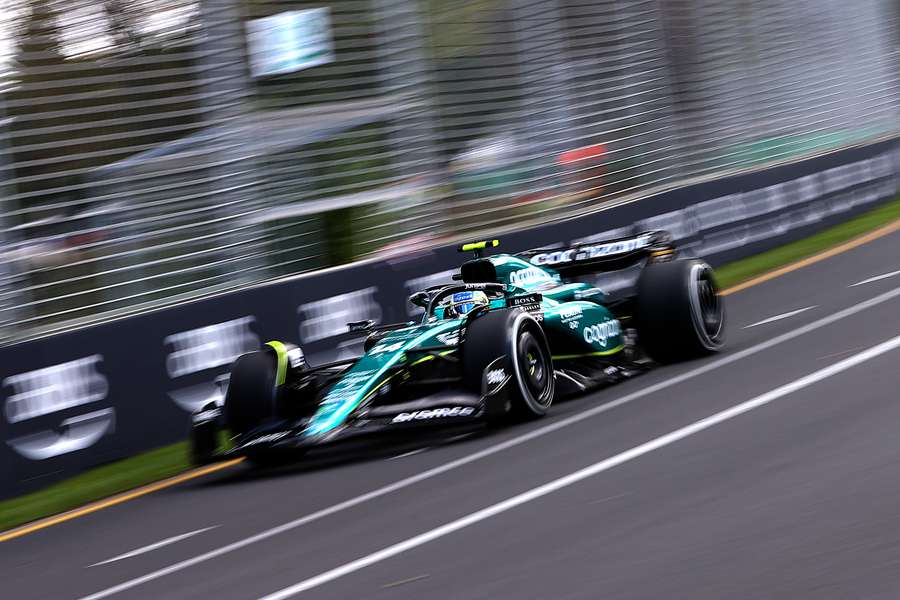 Alonso races round the track in Australia