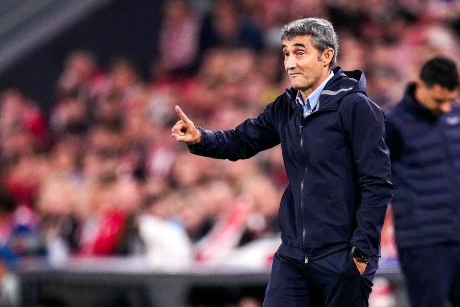 Ernesto Valverde, durante el encuentro ante el AZ