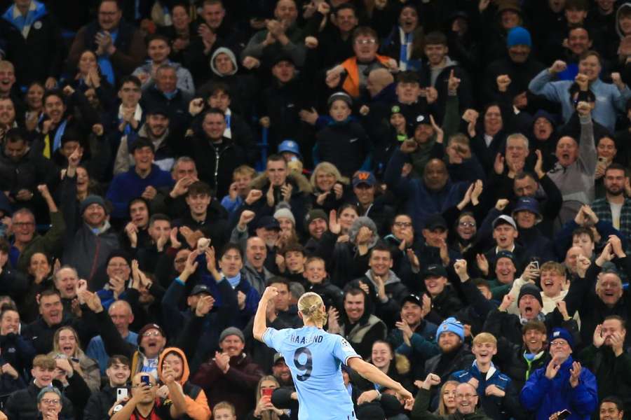 Haaland acumula 19 gols pelo Manchester City em 12 partidas na temporada