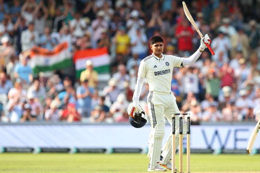 New India captain Shubman Gill celebrates his century
