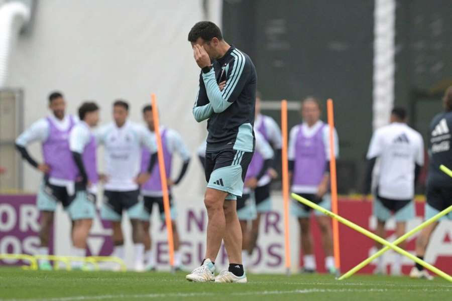 Scaloni não revelou escalação na coletiva Scaloni não revelou escalação na coletiva
