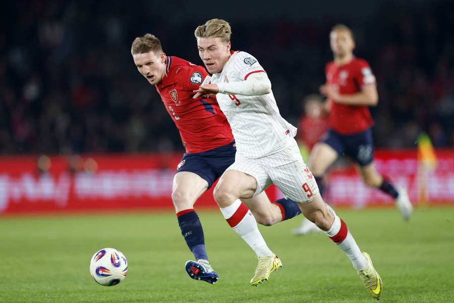 Hojlund fronts Danish press after missing in World Cup playoff penalty shootout defeat