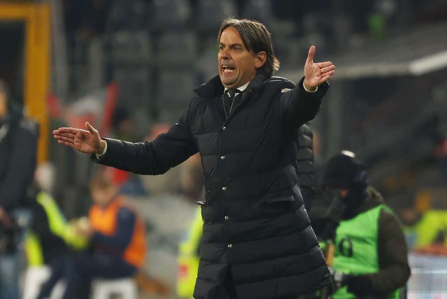 Simone Inzaghi van Inter zag zijn ploeg met 1-1 gelijkspelen bij Salernitana