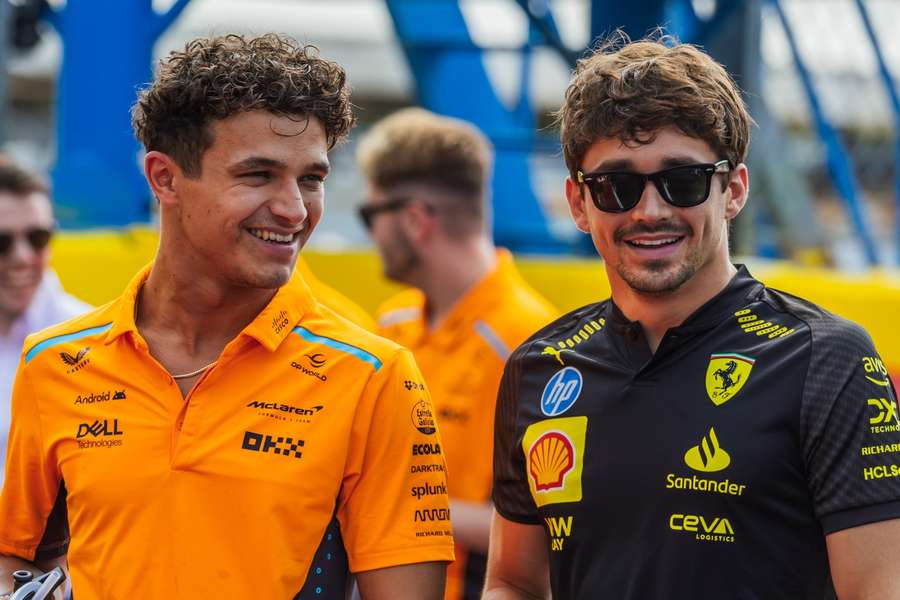 Norris and Leclerc at Monza