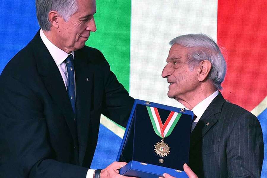 Riccardo Agabio com Giovanni Malagò 