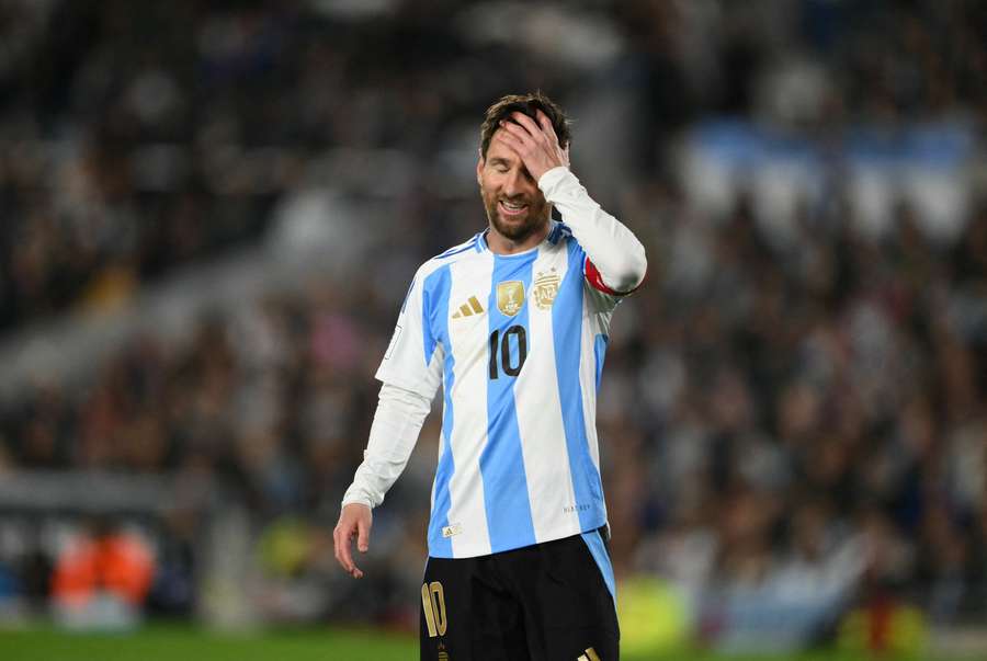 Messi, en un partido de Argentina