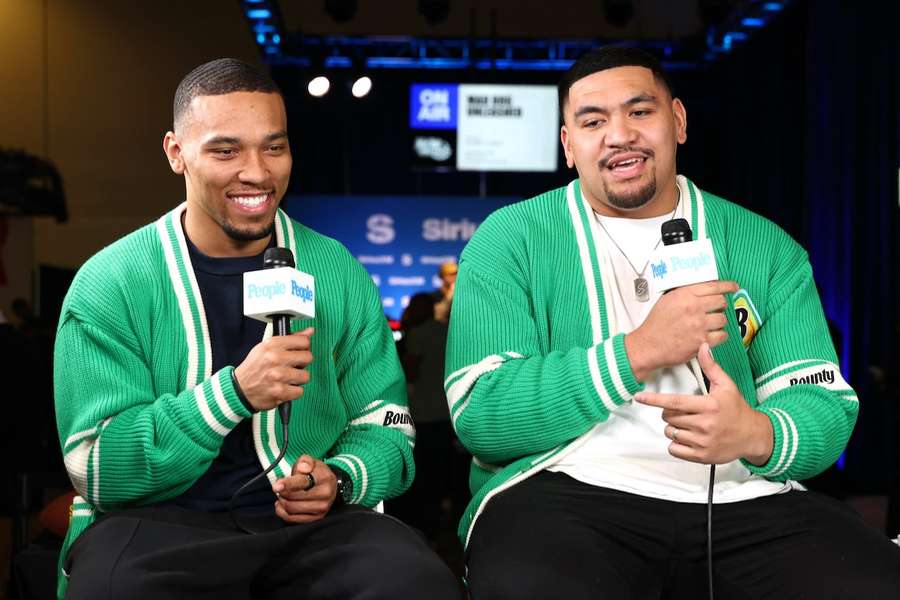 Amon-Ra St. Brown (l.) hofft auf einen Super Bowl in Los Angeles.