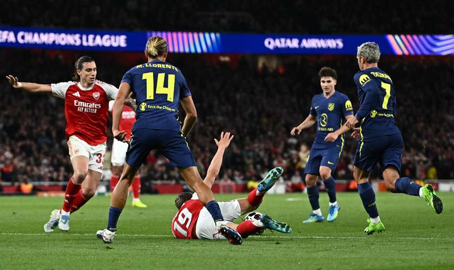 Arsenal's Leandro Trossard appeals for a penalty