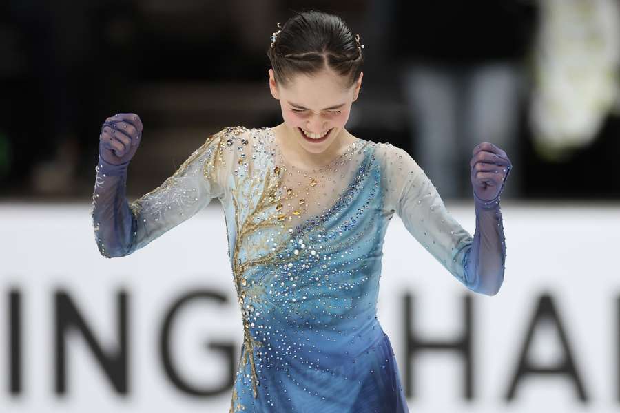 Levito celebrates her win
