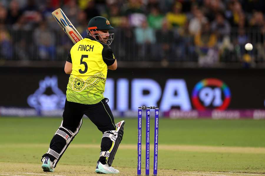 Aaron Finch in action against Sri Lanka 