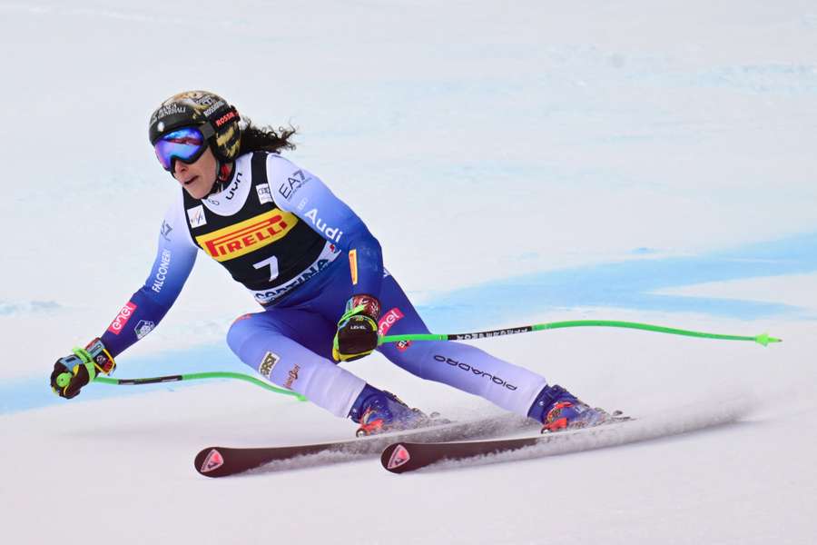 Federica Brignone won the super-G at Cortina d'Ampezzo on Sunday