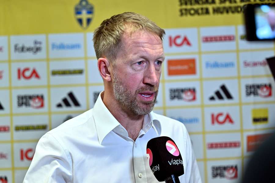 Graham Potter speaking to the media last week