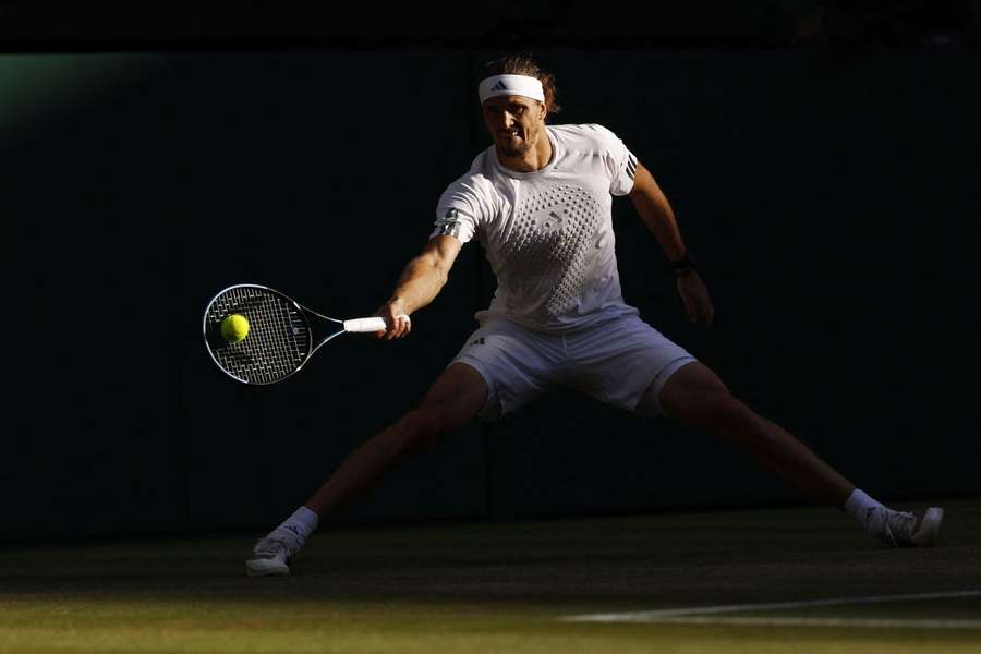Zverev beim Return Zverev beim Return