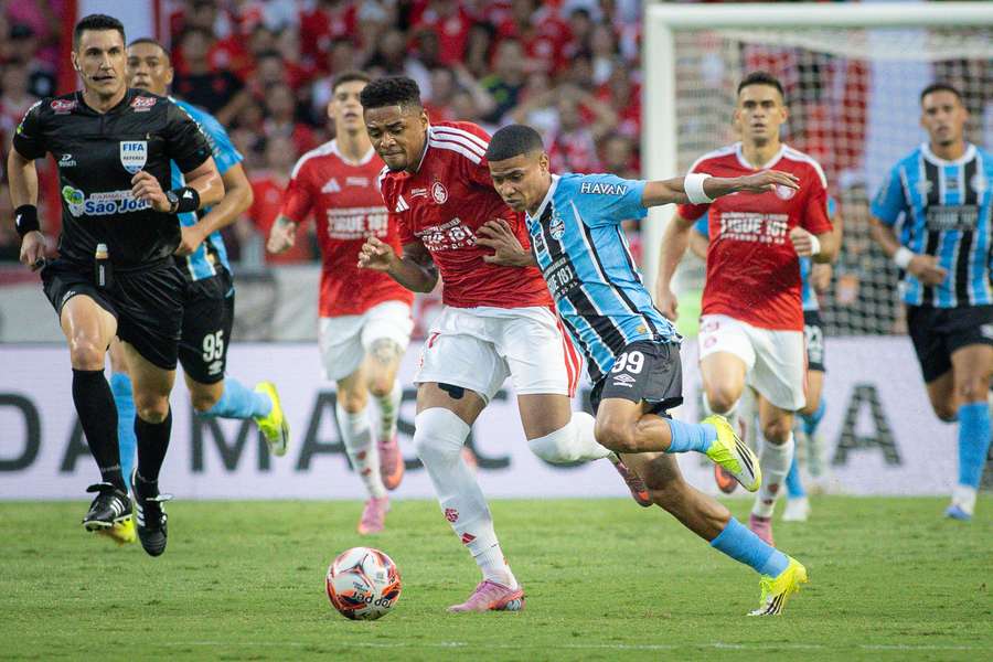 Inter e Grêmio na final do Campeonato Gaúcho de 2026, em março, no Beira-Rio.
