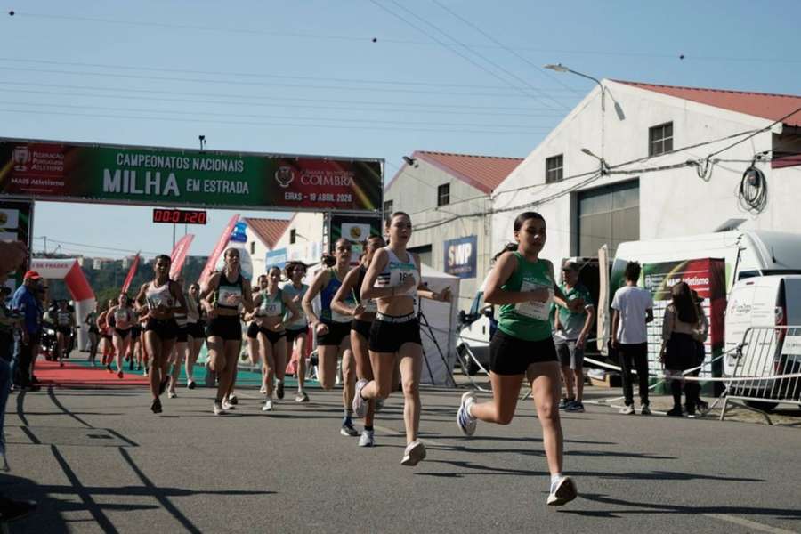 João Azevedo e Beatriz Fernandes campeões nacionais de milha em estrada em Eiras, Coimbra