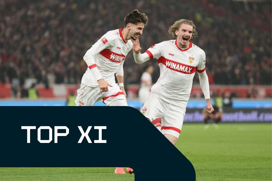 Mit Karazor (l.) und Woltemade: Die Flashscore Bundesliga Top XI am 13. Spieltag