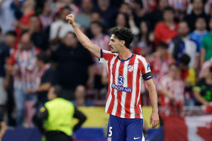 Cardoso, en el último partido del Atlético de Madrid