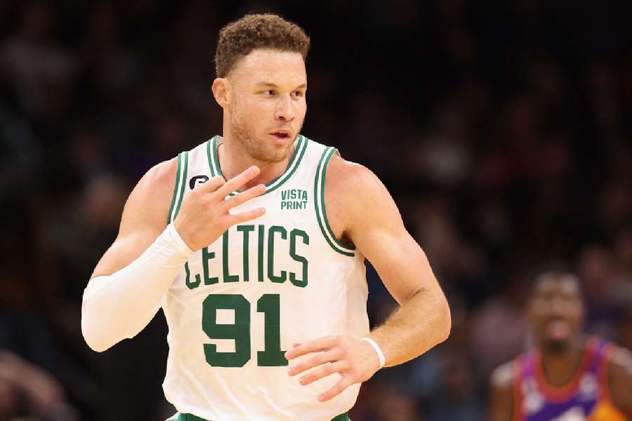 Blake Griffin em ação pelos Celtics na última temporada da NBA