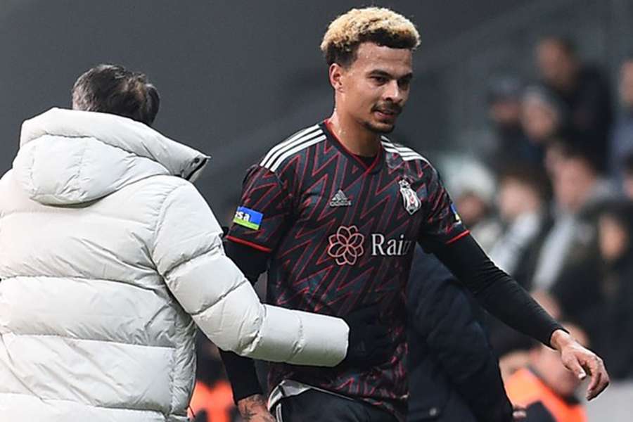Alli was hauled off after 30 minutes during the match between Besiktas and Sanliurfaspor at Vodafone Park