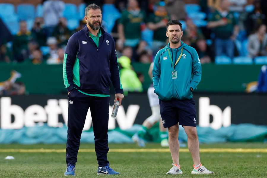 Ireland coach Andy Farrell looks on