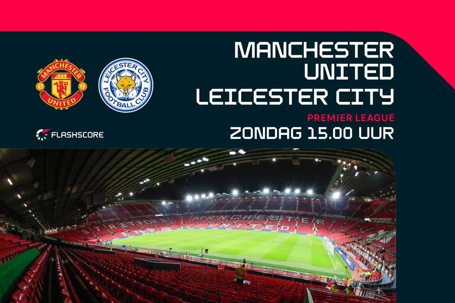 Het affiche voor Manchester United - Leicester City