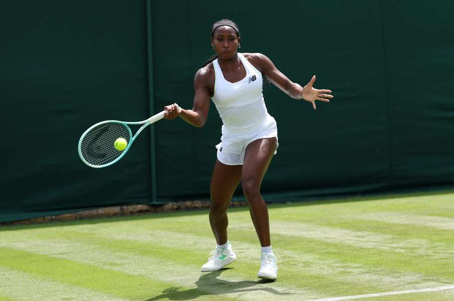 Gauff trenuje w sobotę.