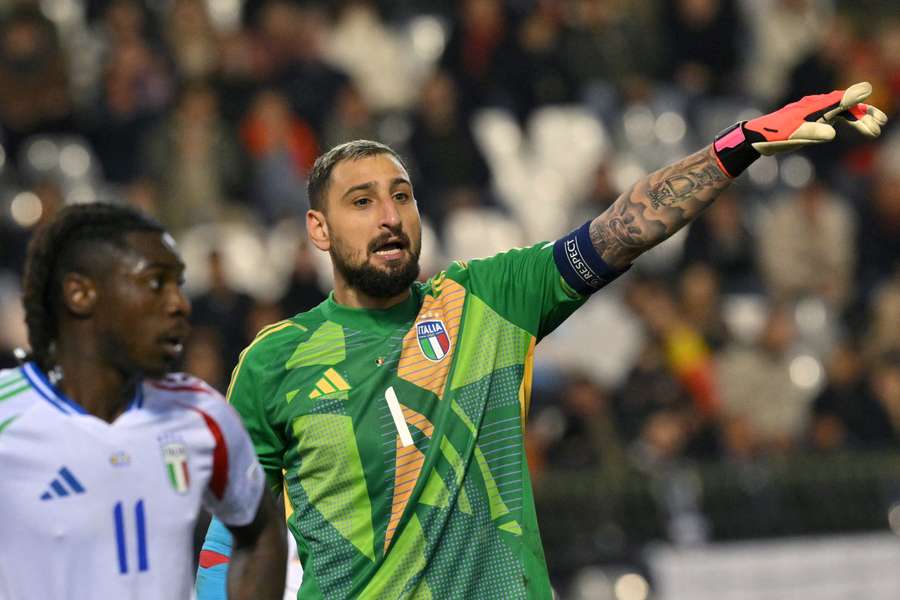 Gianluigi Donnarumma durante Belgio-Italia