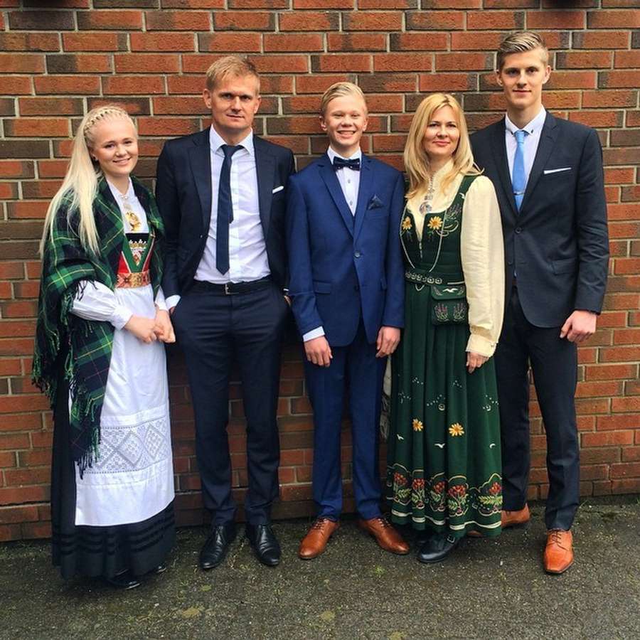 A família de Erling Braut Haaland A família de Erling Braut Haaland