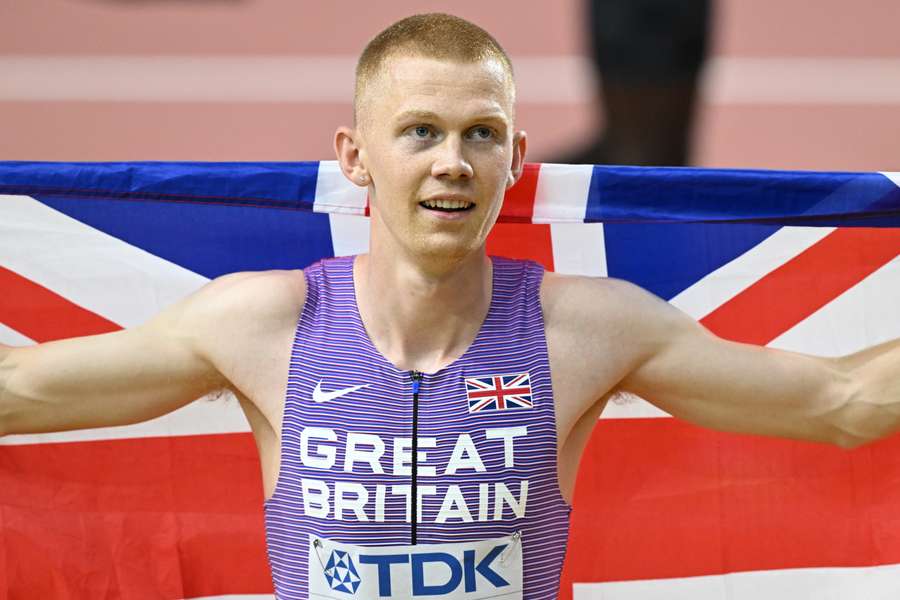 Ben Pattison celebrates after winning bronze in the men's 800m final Ben Pattison celebrates after winning bronze in the men's 800m final