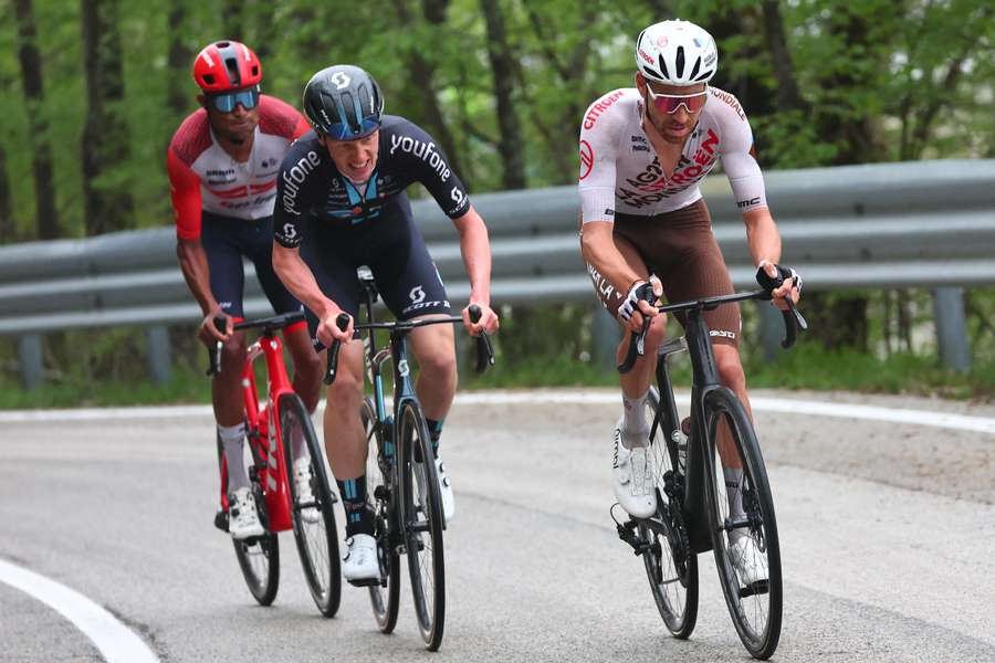 Aurelien Paret-Peintre rides during stage four of the Giro d'Italia