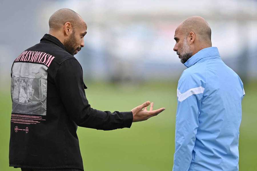 Thierry Henry e Pep Guardiola