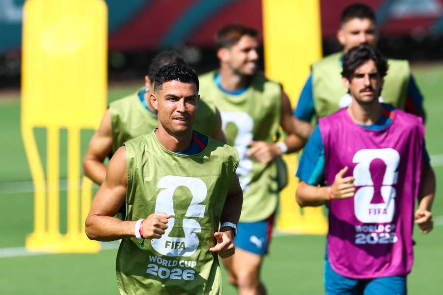 Portugal players in training