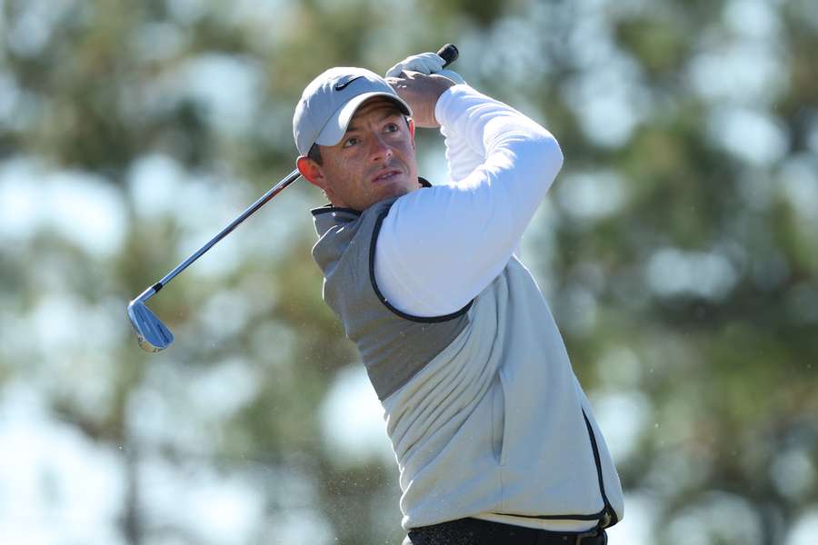 Rory McIlroy warms up ahead of the CJ Cup, which gets underway on Thursday.