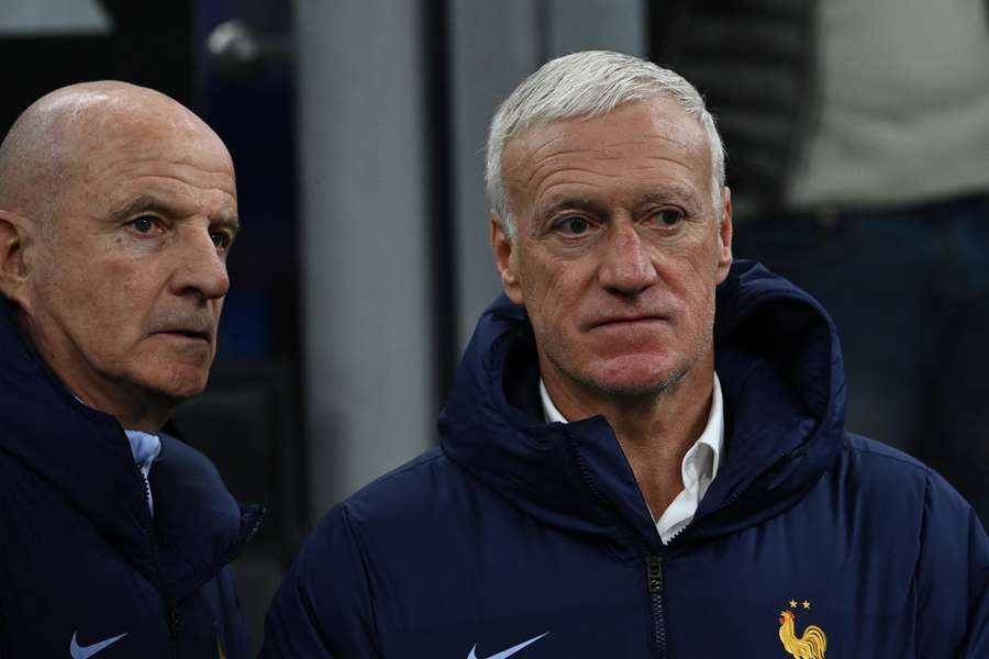 Didier Deschamps lors du match Italie-France.