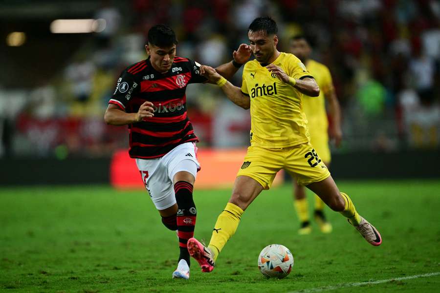 O Flamengo foi derrotado no jogo da ida