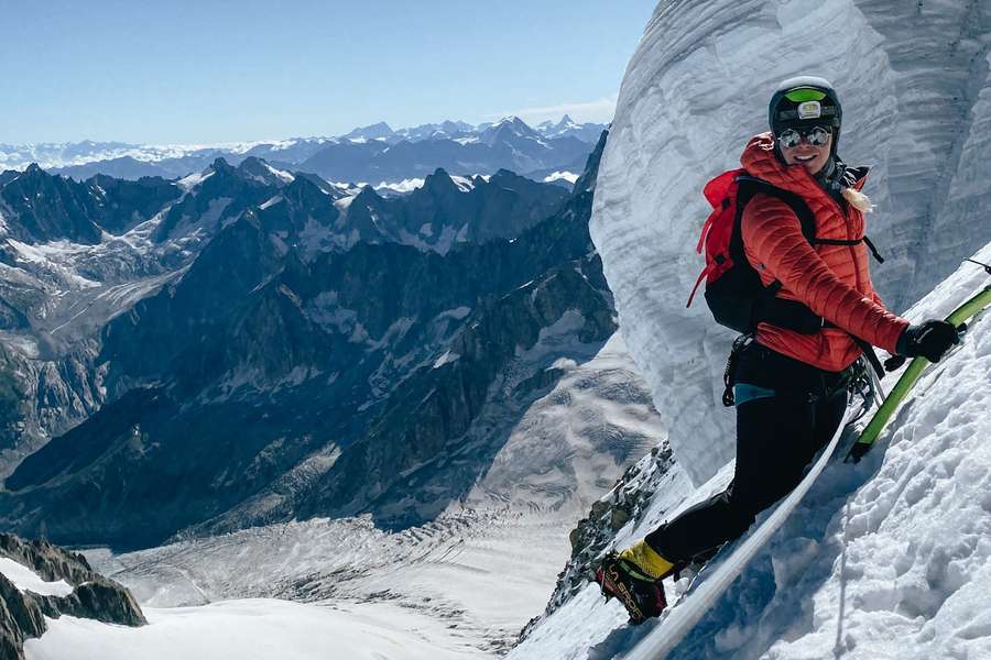 26-årige Emma her på vej op ad Mont Blanc