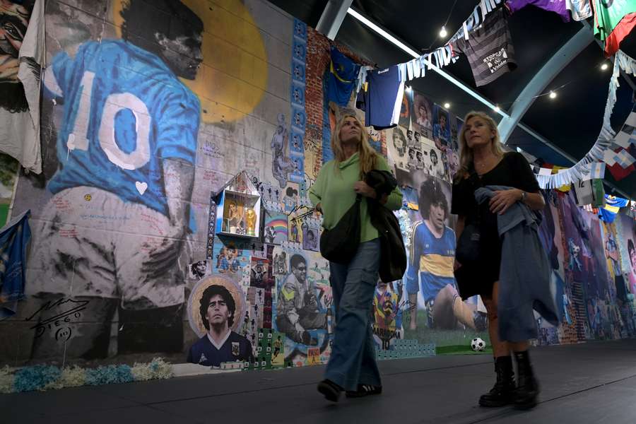 L'exposition sur Diego Maradona.
