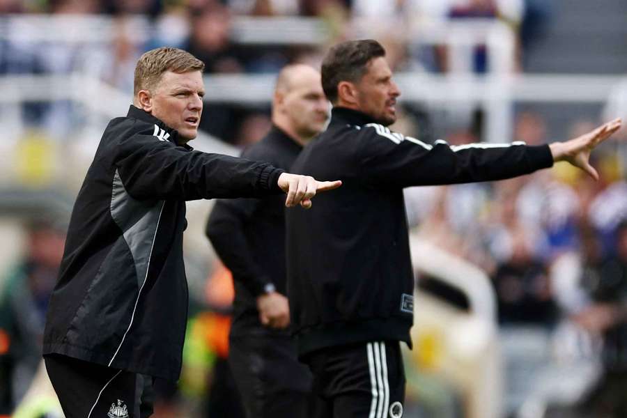 Eddie Howe giving orders on the touchline