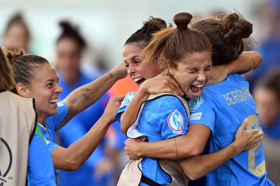Le azzurre durante Women's Euro 2022 