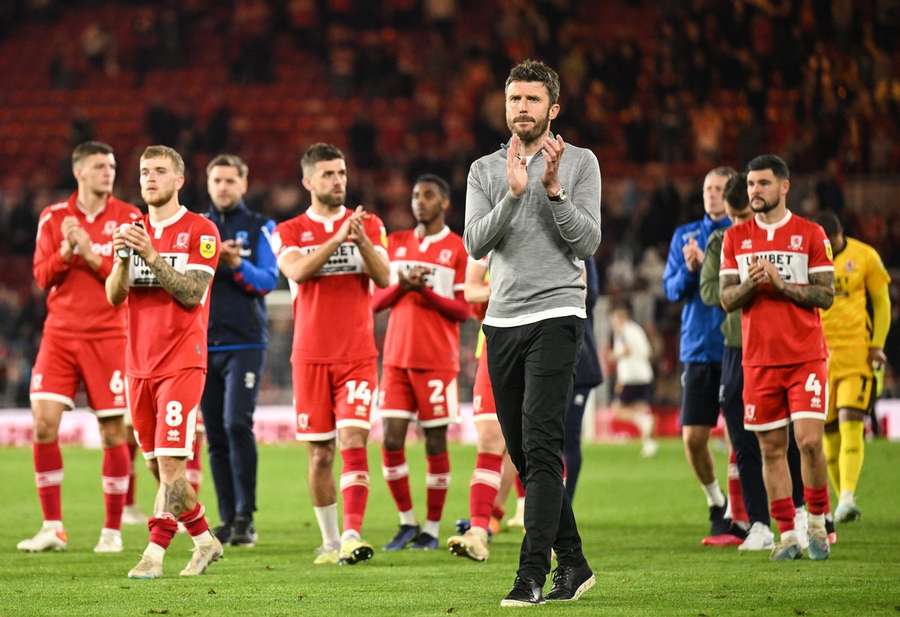 Carrick applauds Middlesbrough's supporters after their play-off semi-final loss