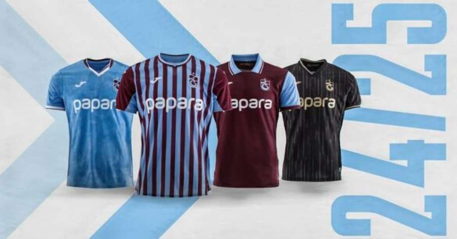 Trabzonspor's current kits Trabzonspor's current kits