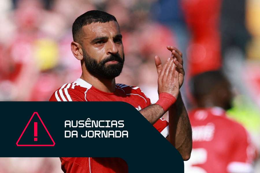 Salah vai falhar a deslocação do Liverpool a Old Trafford