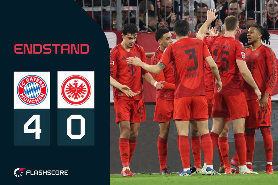 Der FC Bayern feiert einen ungefährdeten Heimsieg gegen Frankfurt.