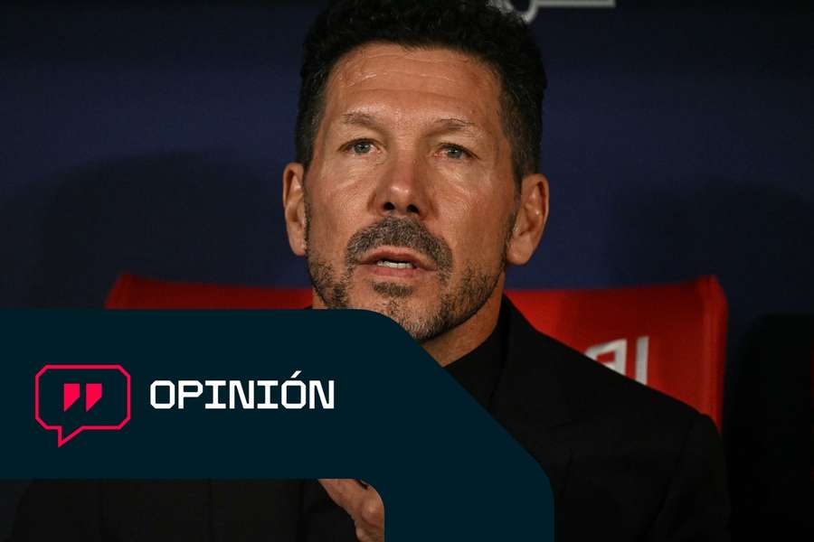 Simeone, durante el derbi 